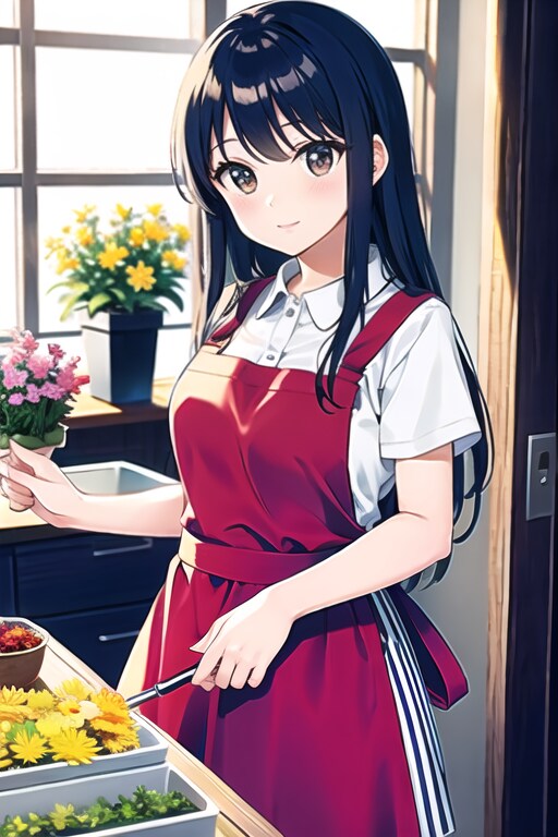 エプロンの店員さん