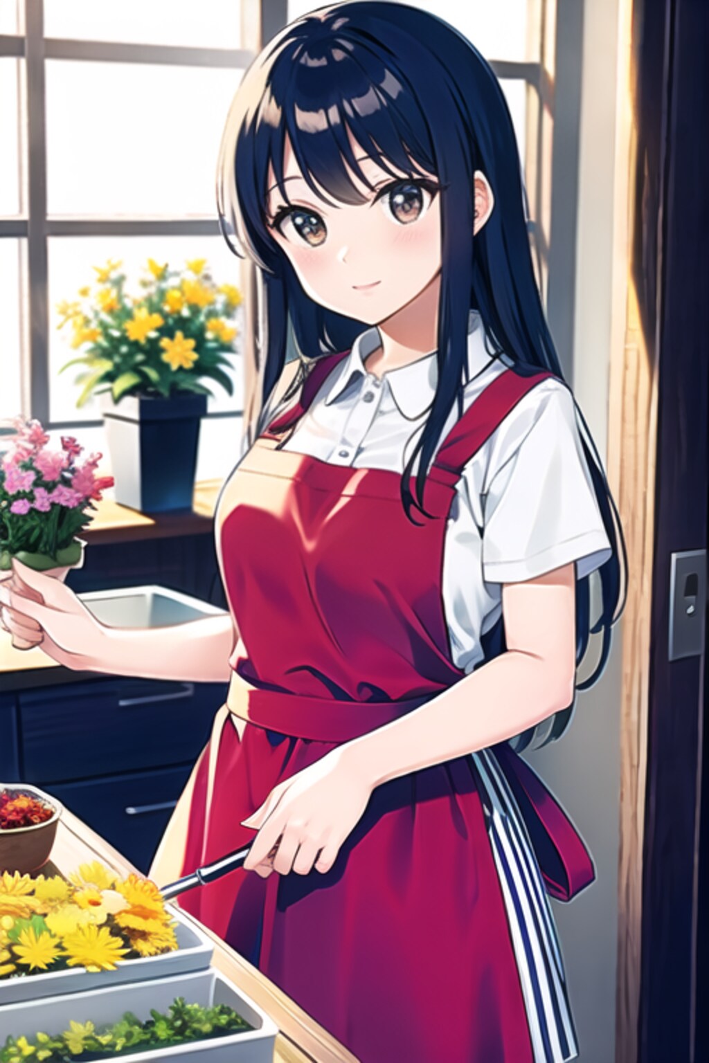 エプロンの店員さん
