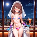 プリズムビキニ&ウェディングベールの心実(ちちぷい版) 2枚目