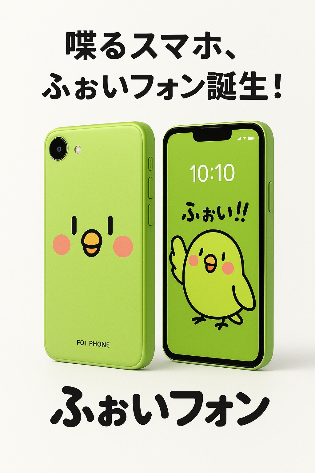 喋るインコのスマホ「ふぉいフォン」