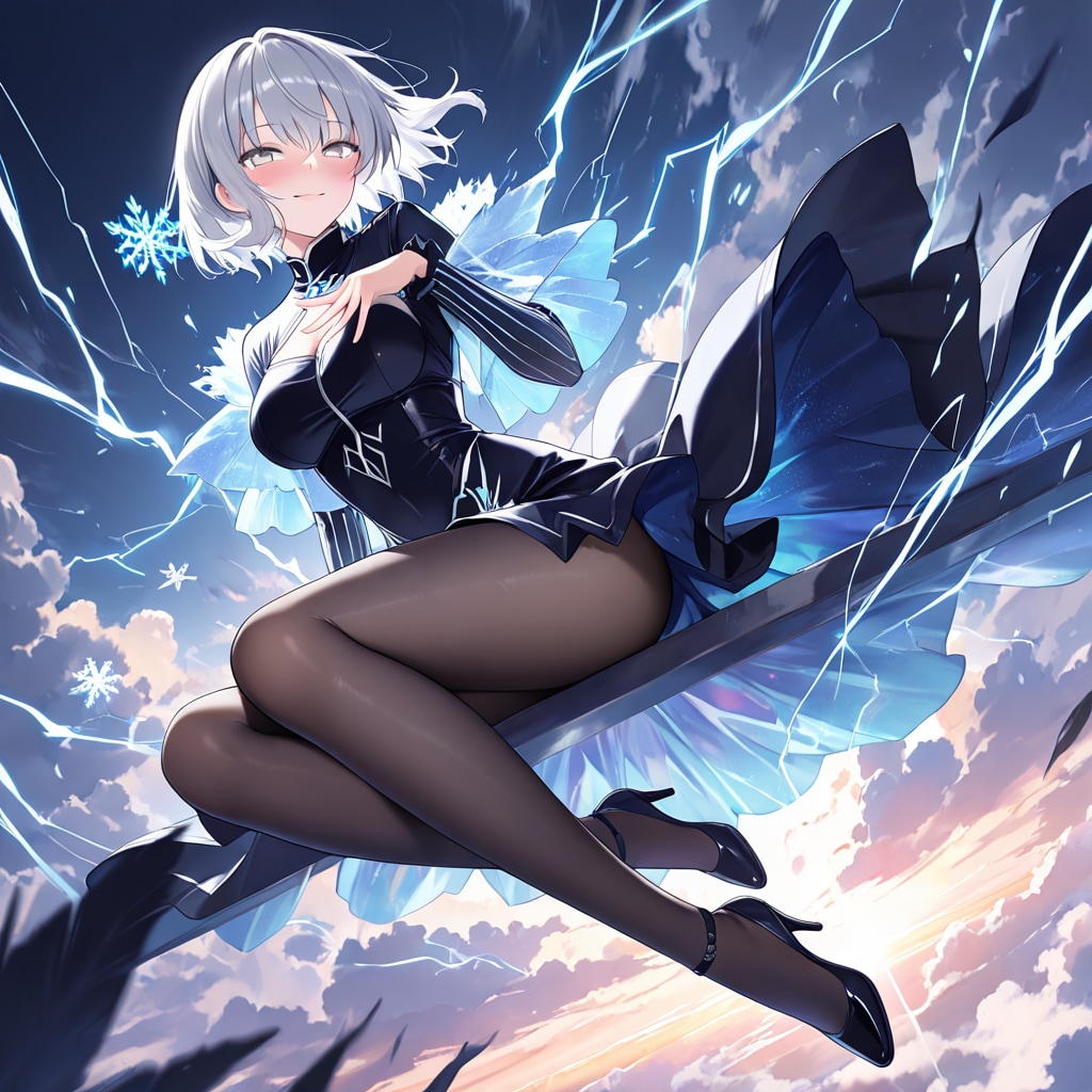 氷雷を呼ぶお姉さん♡