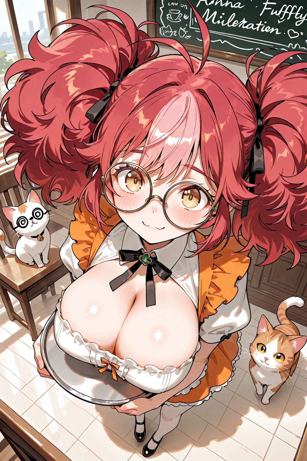 ぐるぐる眼鏡のにゃんこさん
