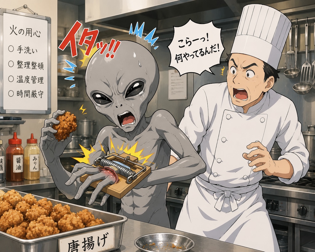つまみ食い失敗宇宙人