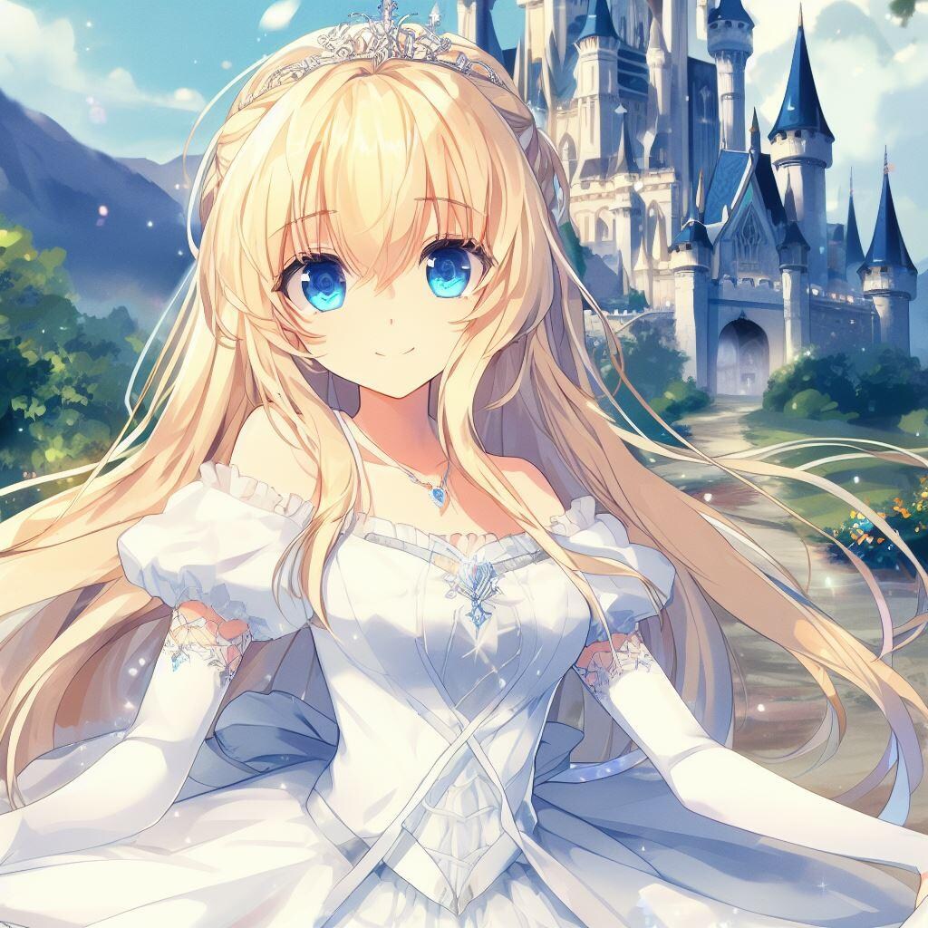 white crisp dress（白、黒、銀、金髪ver）