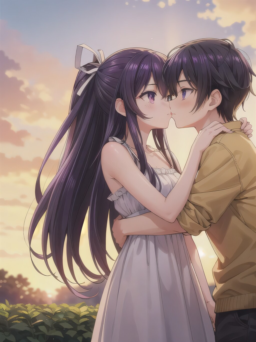 紫髪の少年少女