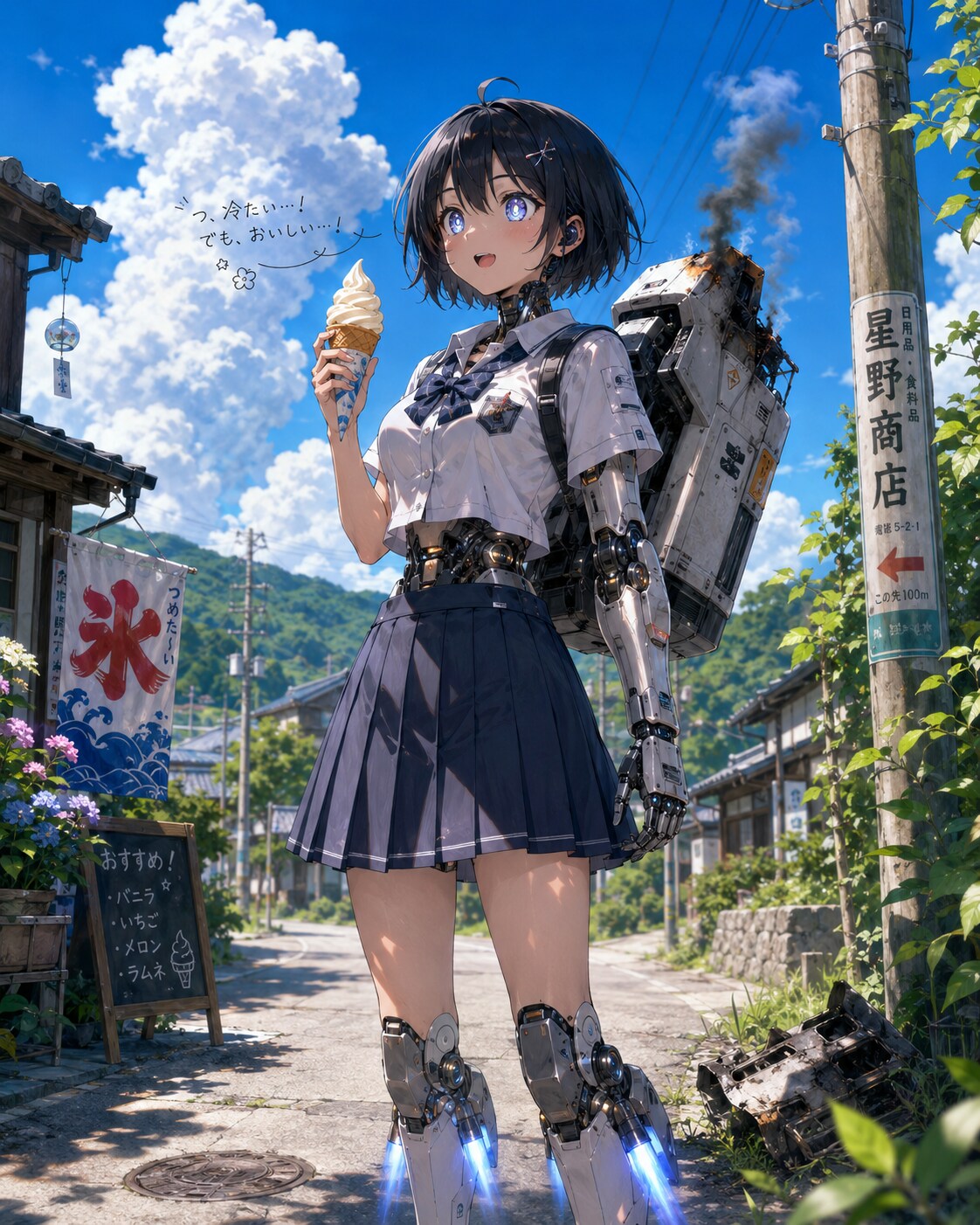 未来の町のアイスクリーム日和
