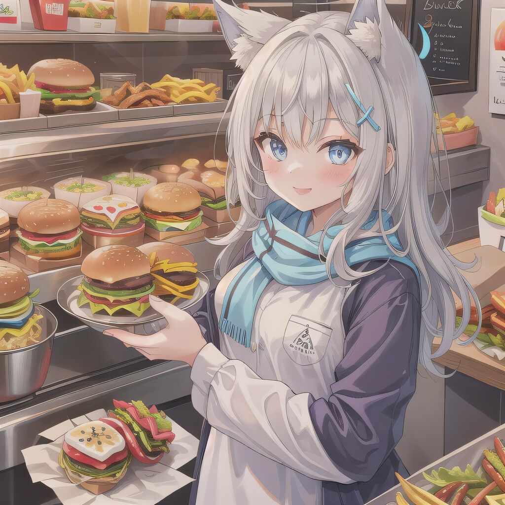 灰髪ロングでクルーの少女４