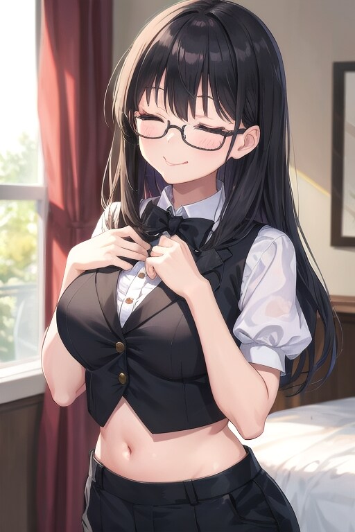 かっこかわいいパフ袖好きのタキシード美少女のロマンティックな執事