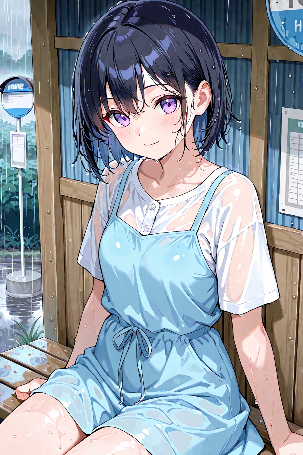 ずぶ濡れになっちゃったね💦(LILY)(12) | の人気AIイラスト・グラビア