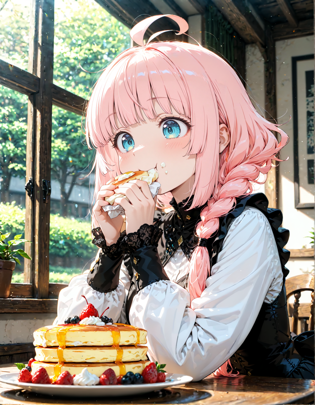 私はsouffle pancakeを注文しました