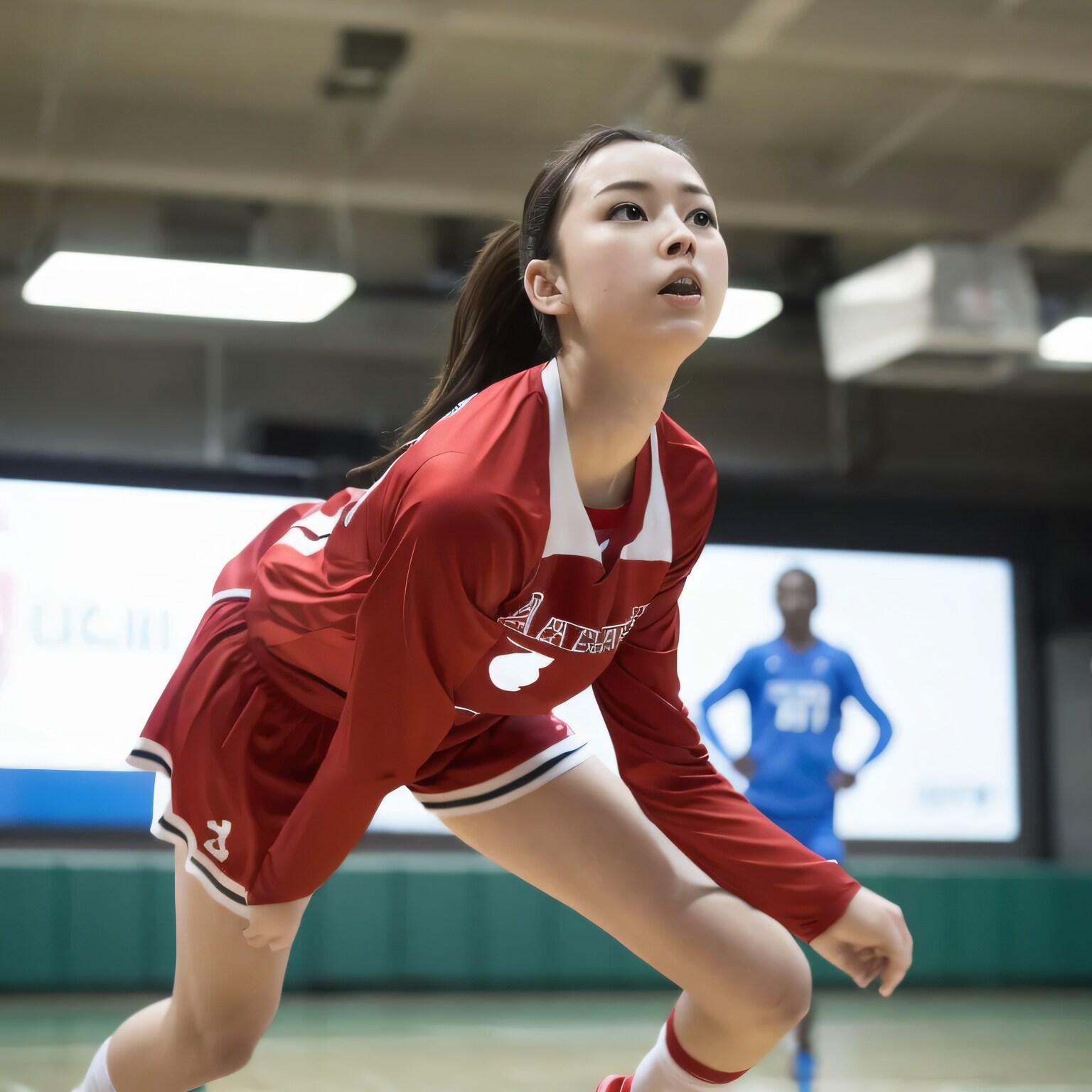 黒髪ロングでユニフォームの美女１１２ | の人気AIイラスト・グラビア