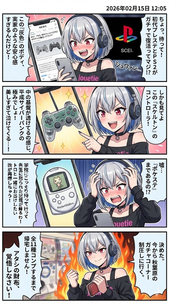 初代プレステ」がミニチュアチャームで復活！　毎日漫画12時