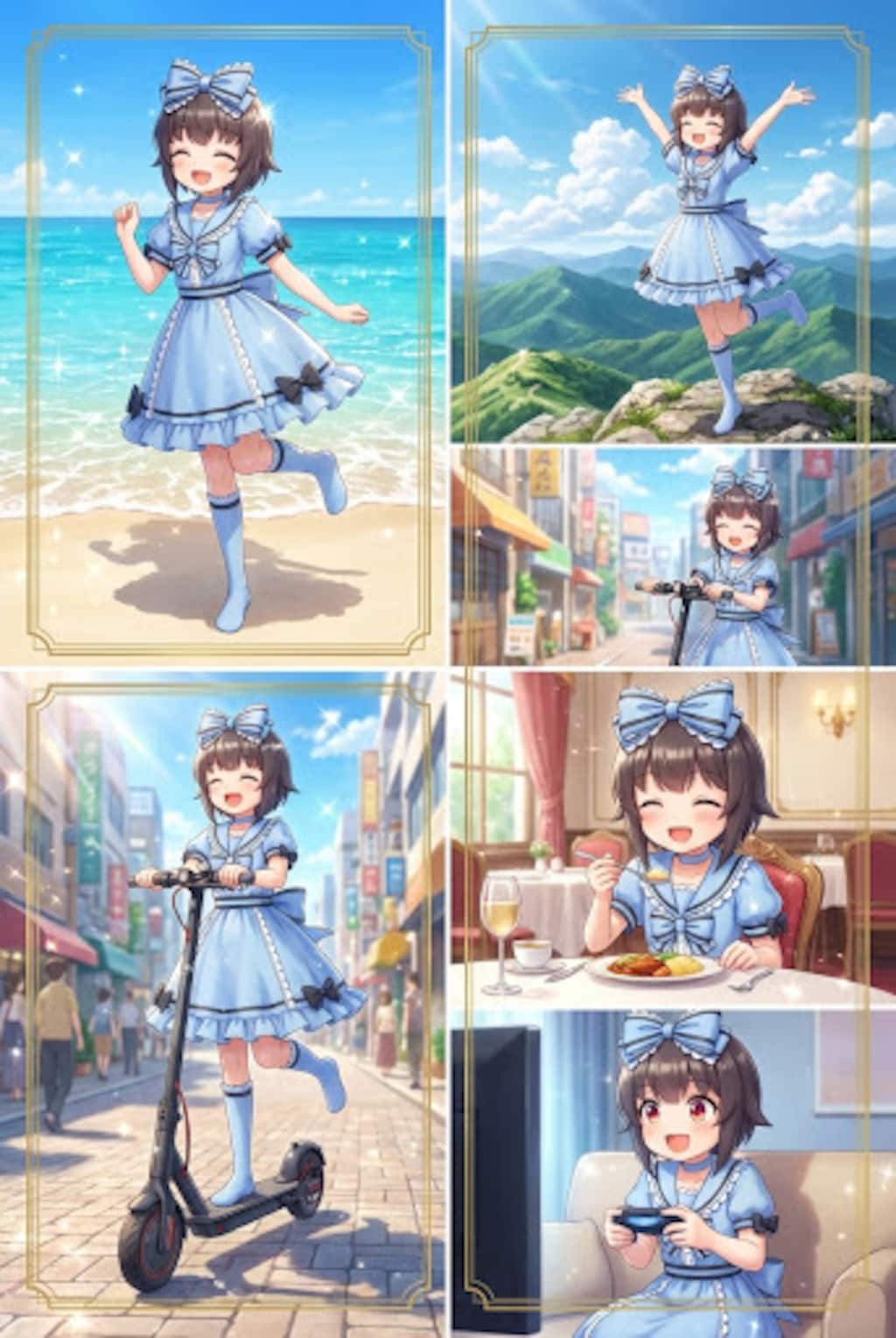 自宅でナチュラルに女装する男子　コラージュ