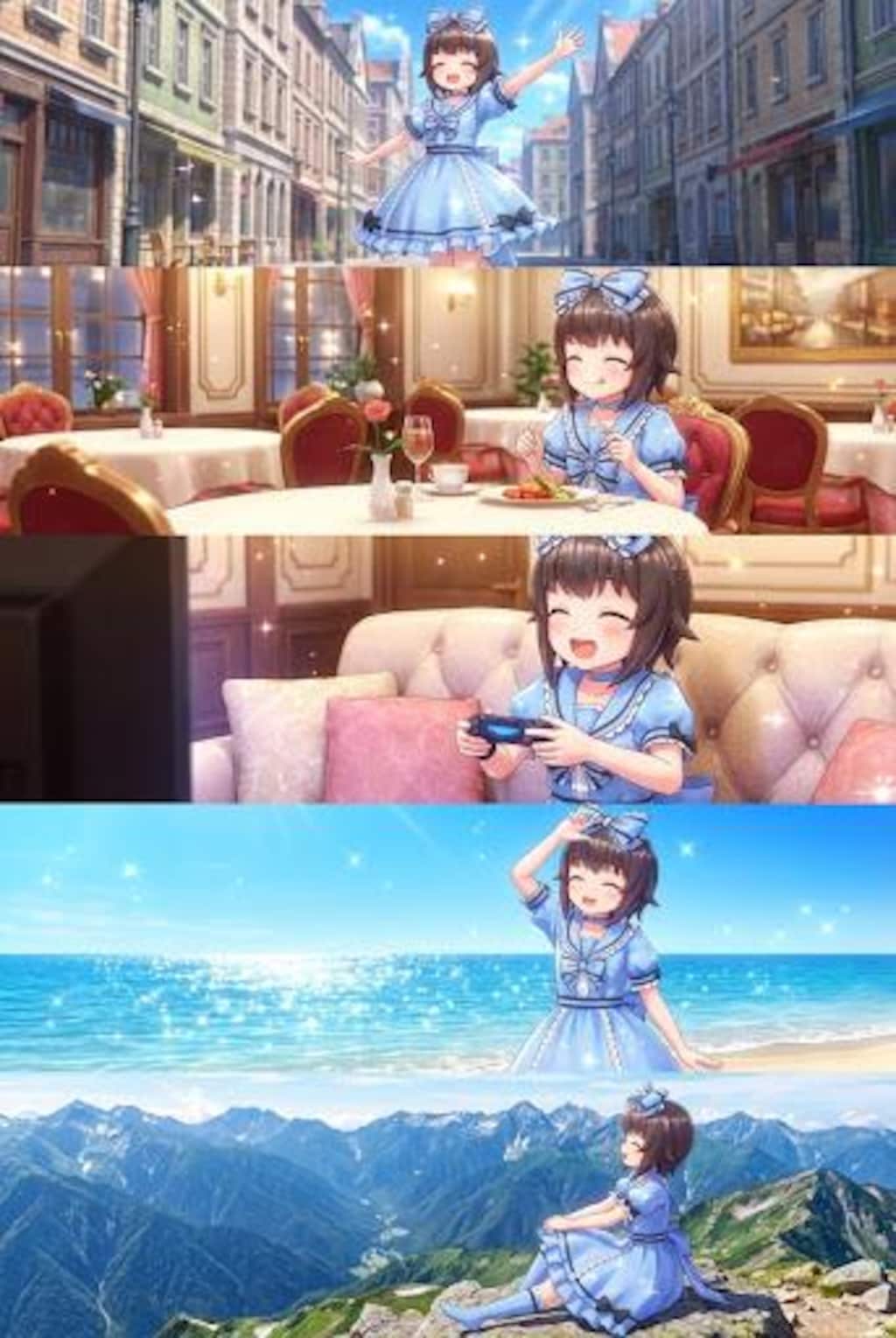 自宅でナチュラルに女装する男子　コラージュ