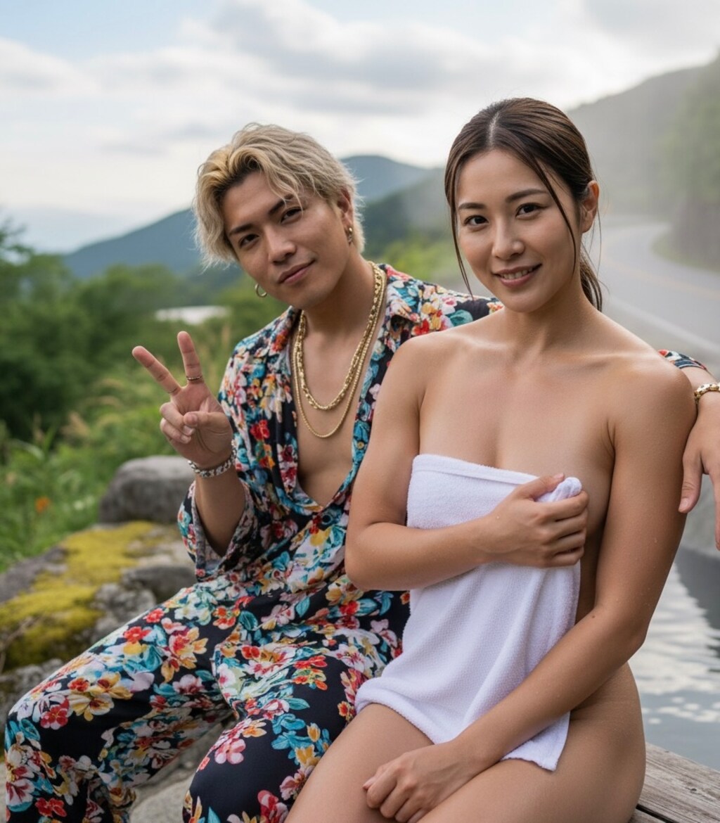 道路の脇にある温泉に裸で入った女の末路