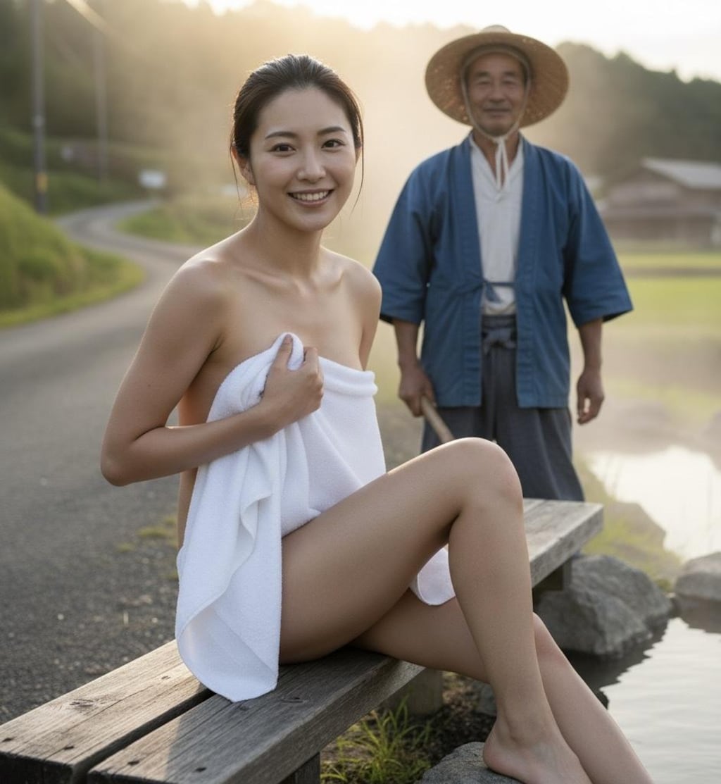 道路の脇にある温泉に裸で入った女の末路