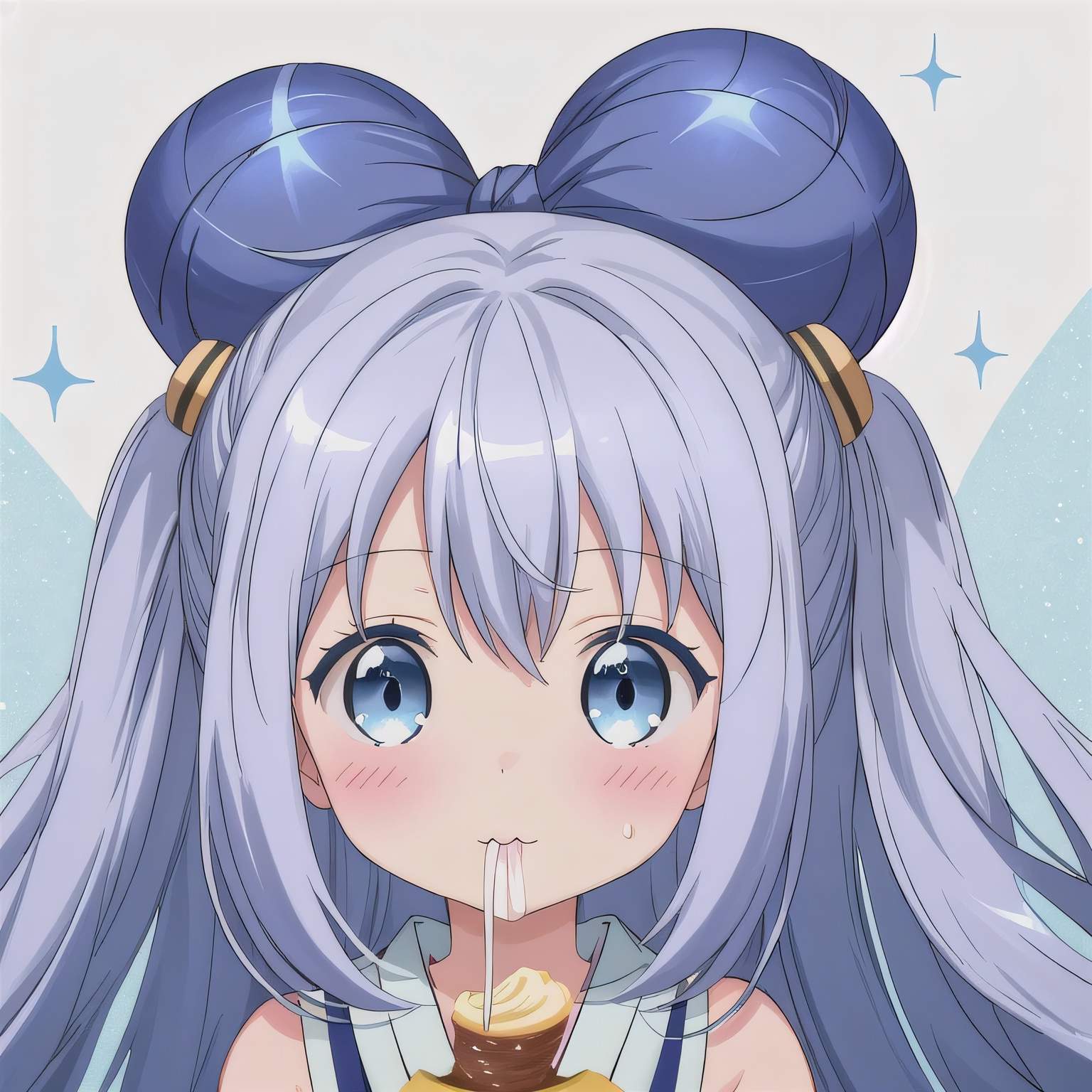 青髪ロングのミニキャラ | の人気AIイラスト・グラビア