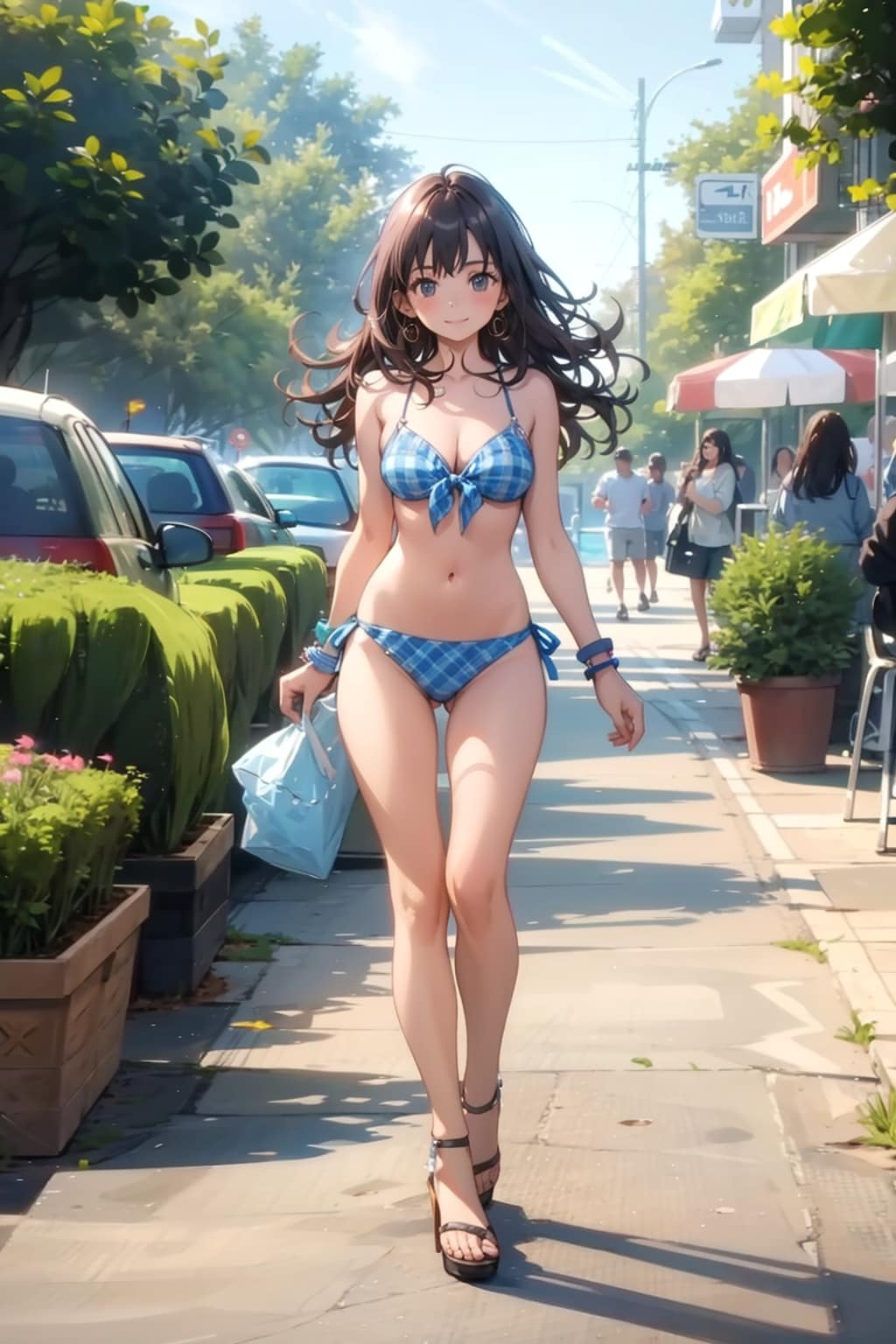避暑地でお買い物