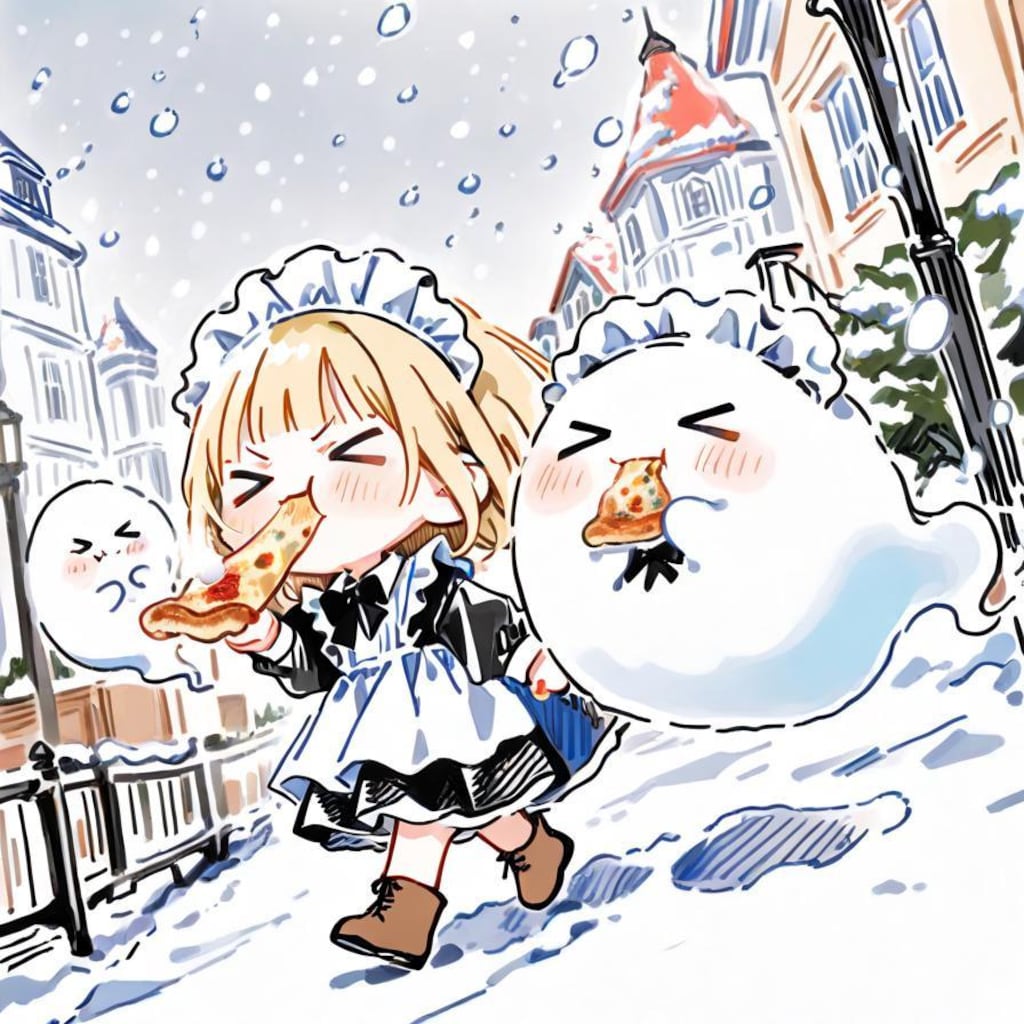 お ピ ッ 散 歩 in ウ ィ ン タ ー 🍕☃️