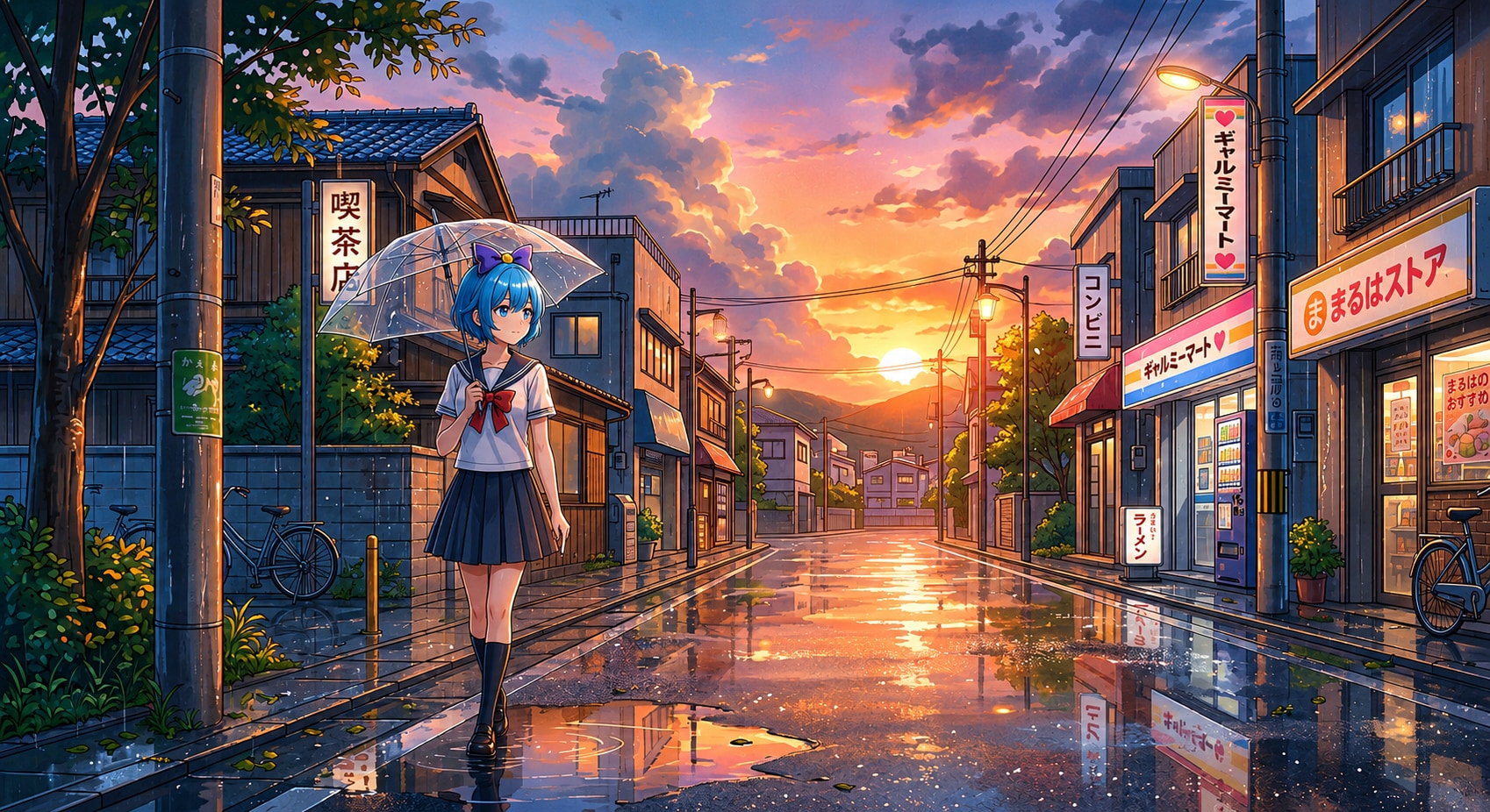 雨上がりの帰り道