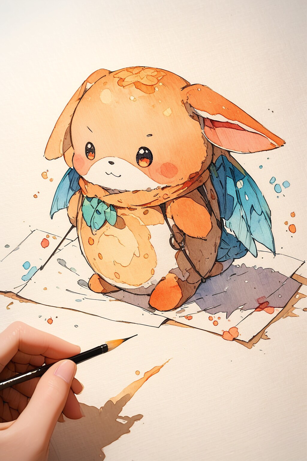 水彩画で描かれたかわいいキャラ | の人気AIイラスト・グラビア