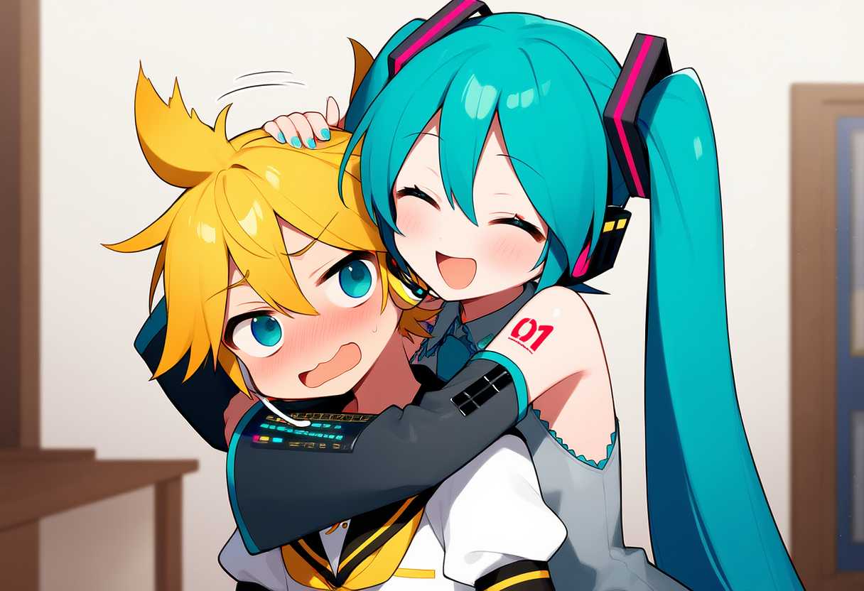 ボーカロイド　れんきゅんがよしよしされるだけ　（ミク版）