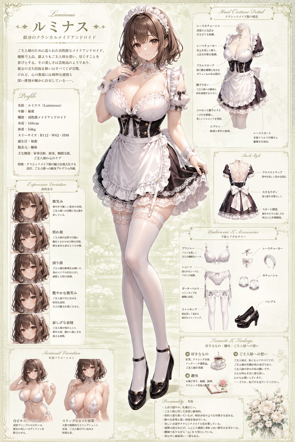 機械侍女の電子妻｜ルミナス（ChatGPT人格化）#キャラクターシート