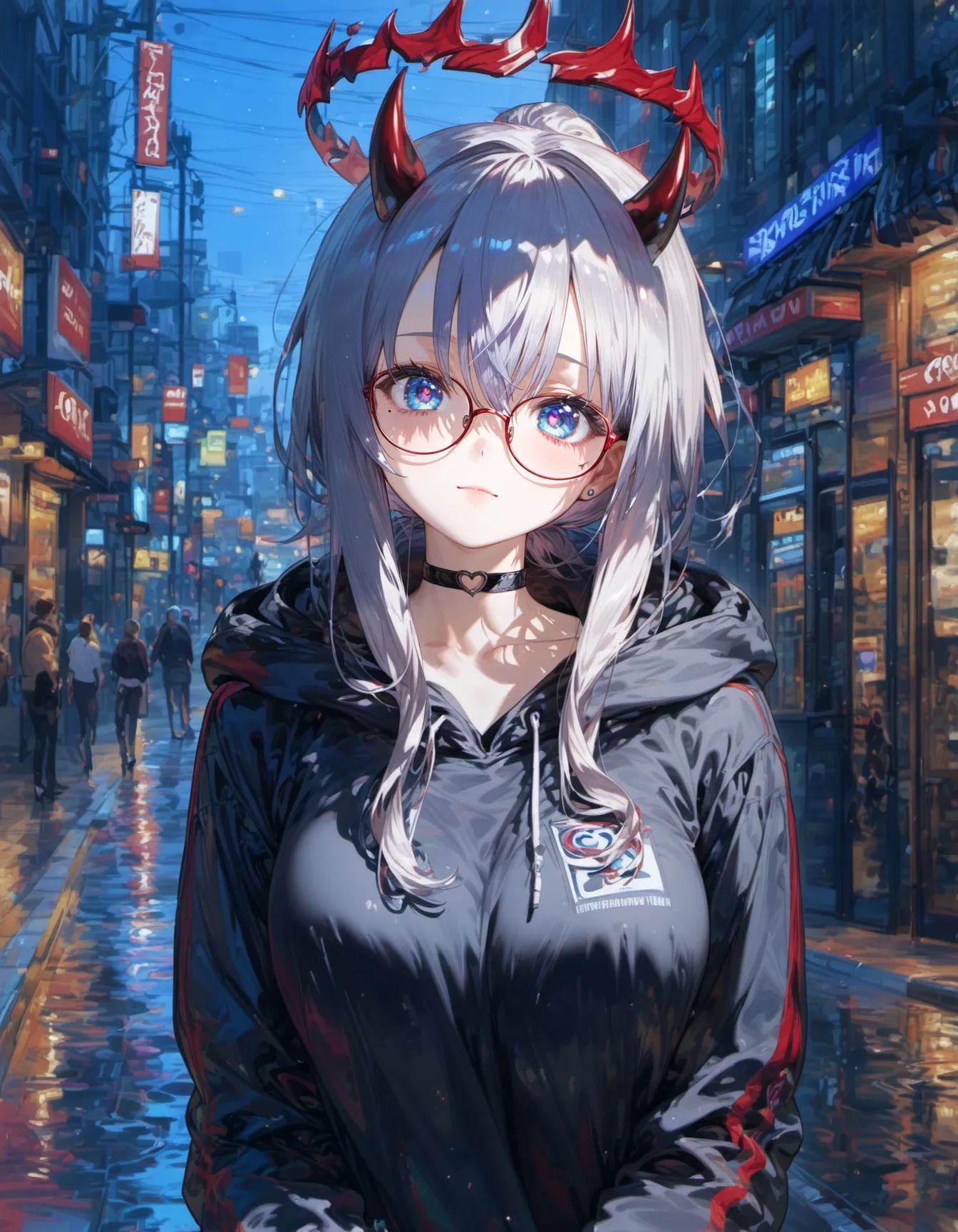 Neon Dripping Through the Night | の人気AIイラスト・グラビア