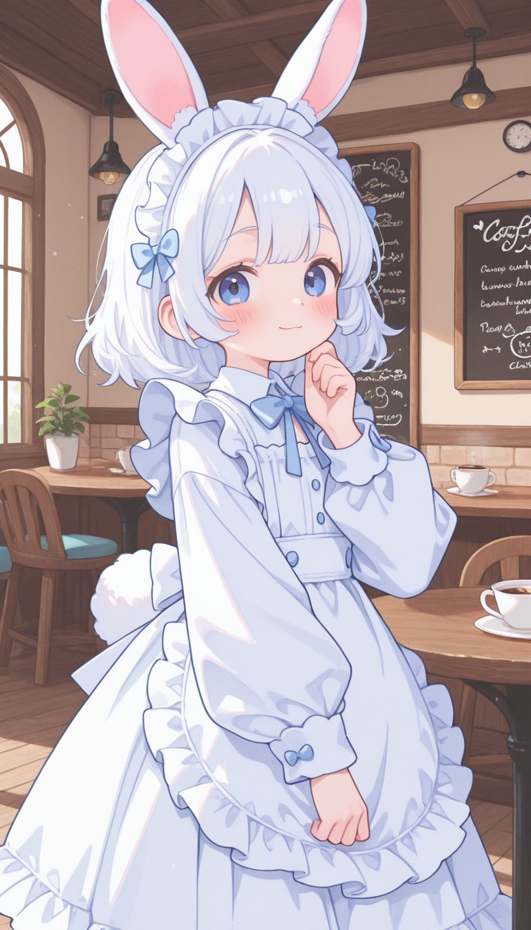 うさぎカフェの店員さん | の人気AIイラスト・グラビア