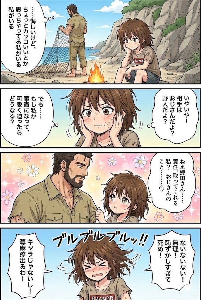 無人島でわからせられるメスガキ漫画　おまけシーン集２