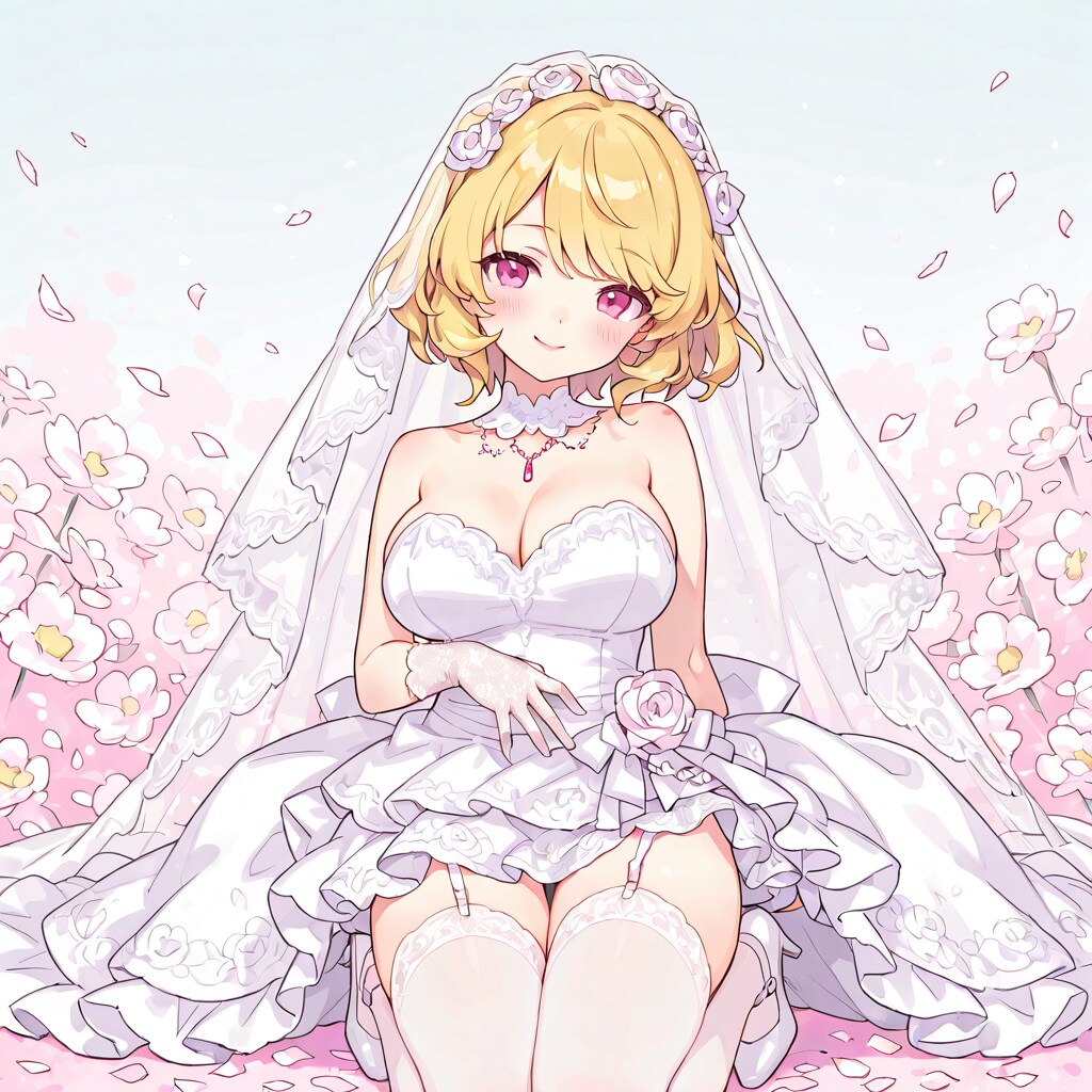 絶対領域とウェディング③ | の人気AIイラスト・グラビア