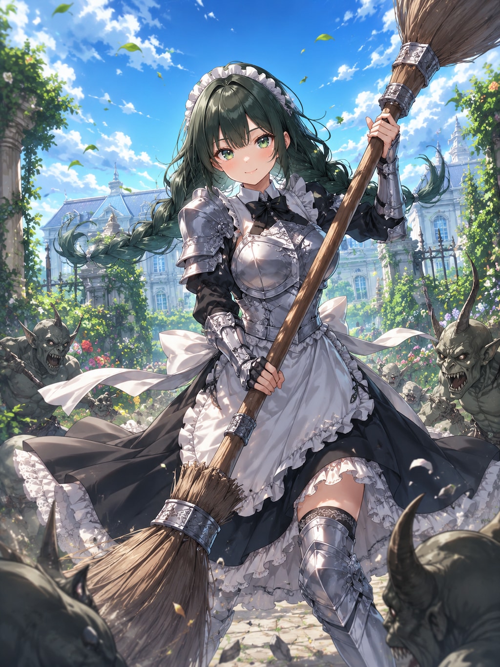 魔物を掃除するアーマーメイド翠莉ちゃん🧹