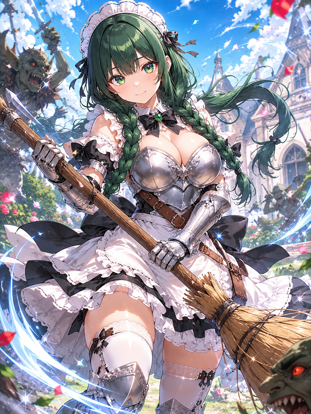 魔物を掃除するアーマーメイド翠莉ちゃん🧹