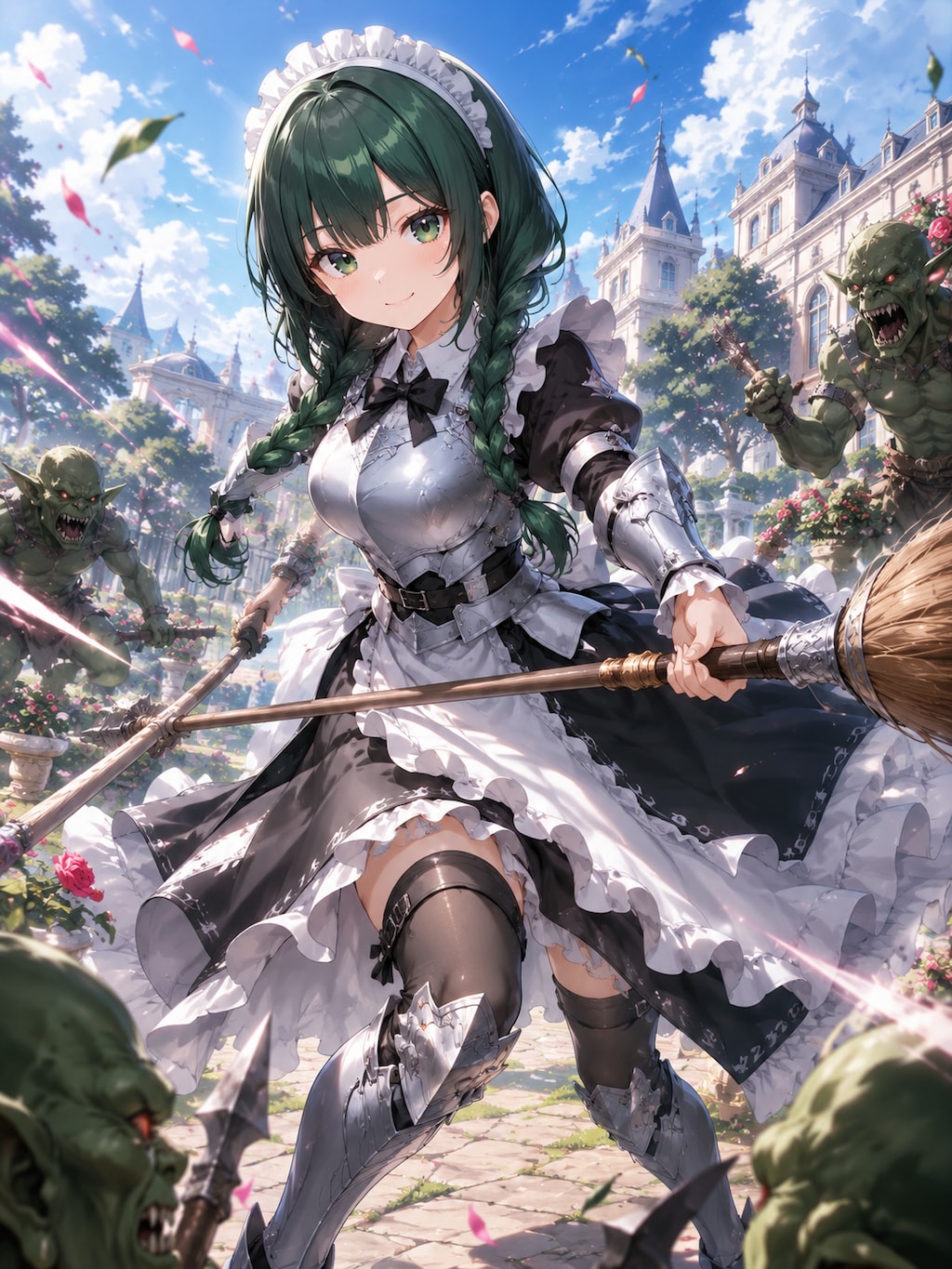 魔物を掃除するアーマーメイド翠莉ちゃん🧹