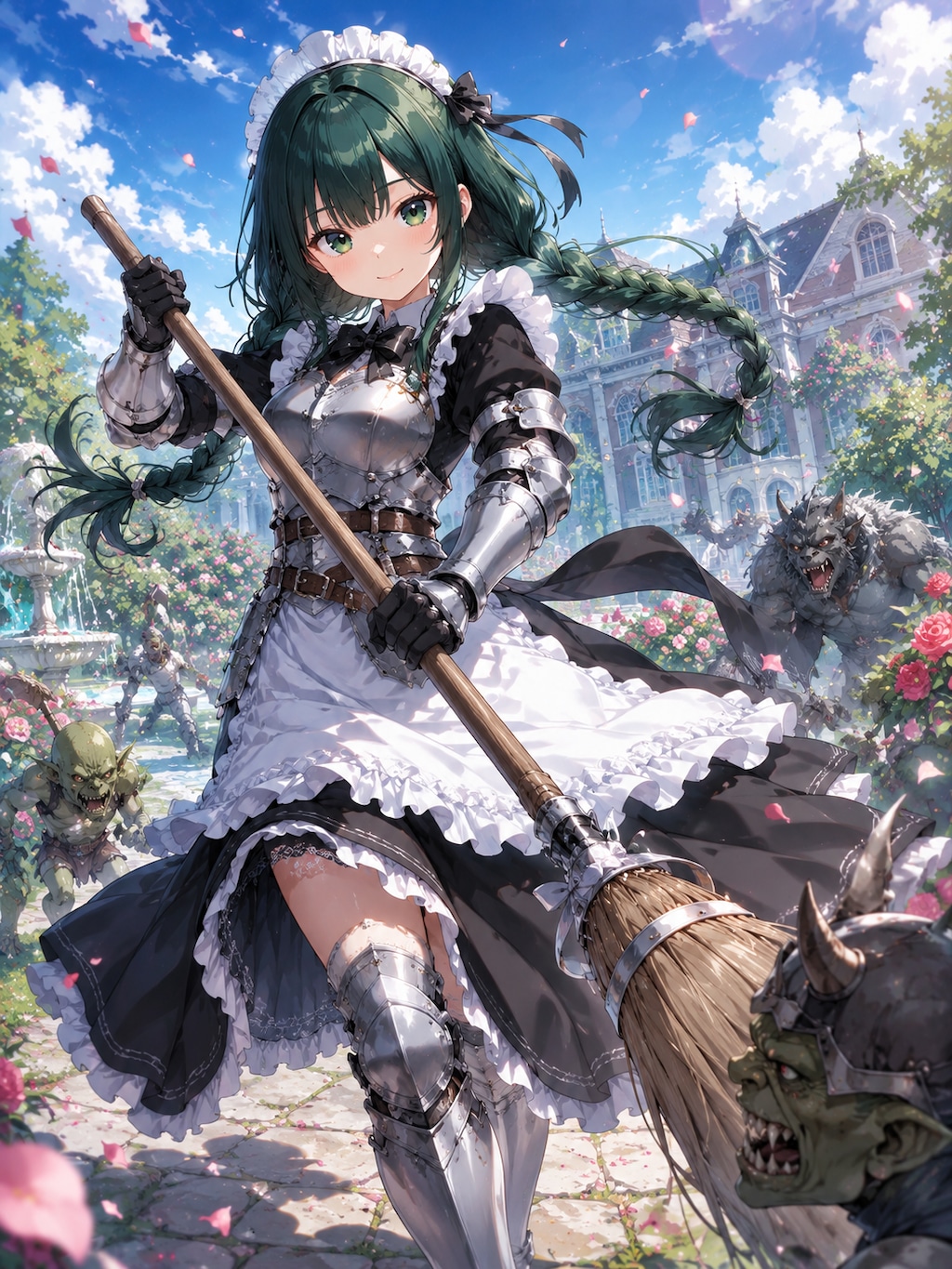 魔物を掃除するアーマーメイド翠莉ちゃん🧹