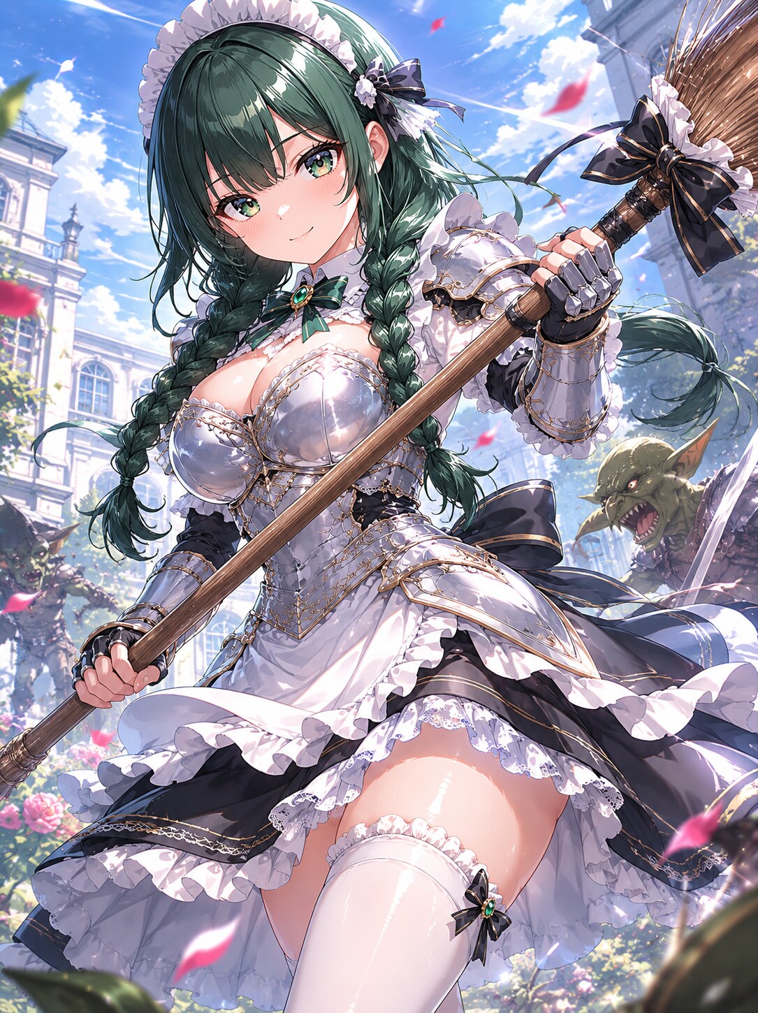 魔物を掃除するアーマーメイド翠莉ちゃん🧹
