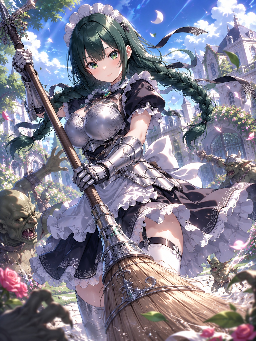 魔物を掃除するアーマーメイド翠莉ちゃん🧹
