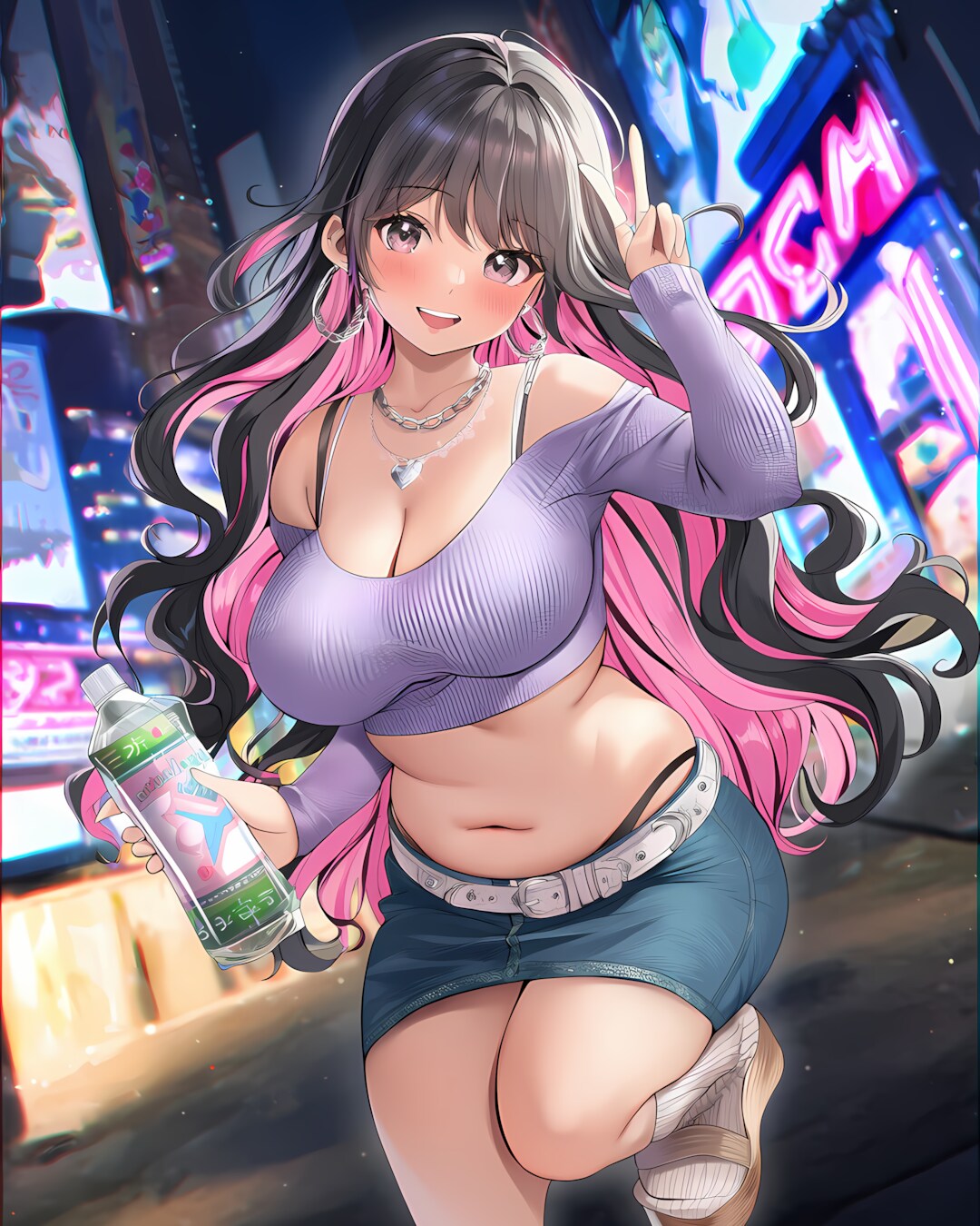 🌃週末のネオン街✨Y2Kギャルと乾杯しよ！