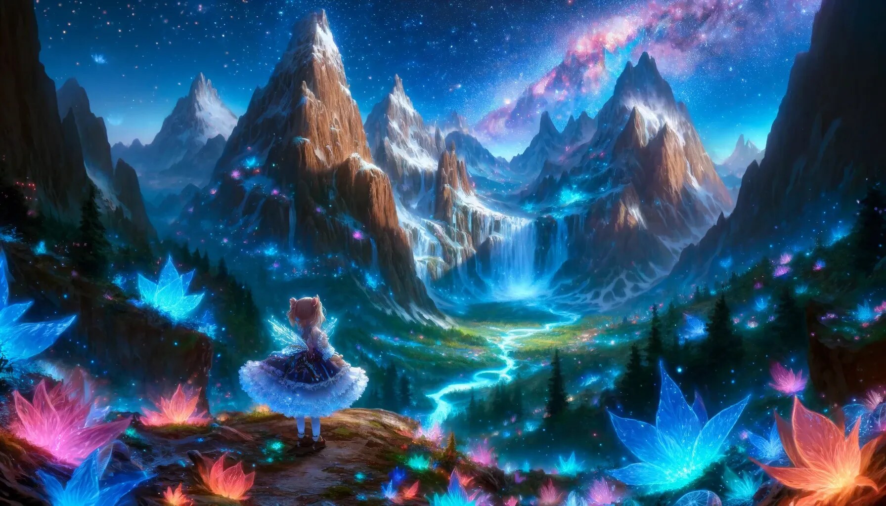 幻想的な山の風景