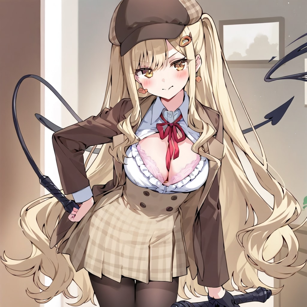 尻尾が見えてる女探偵