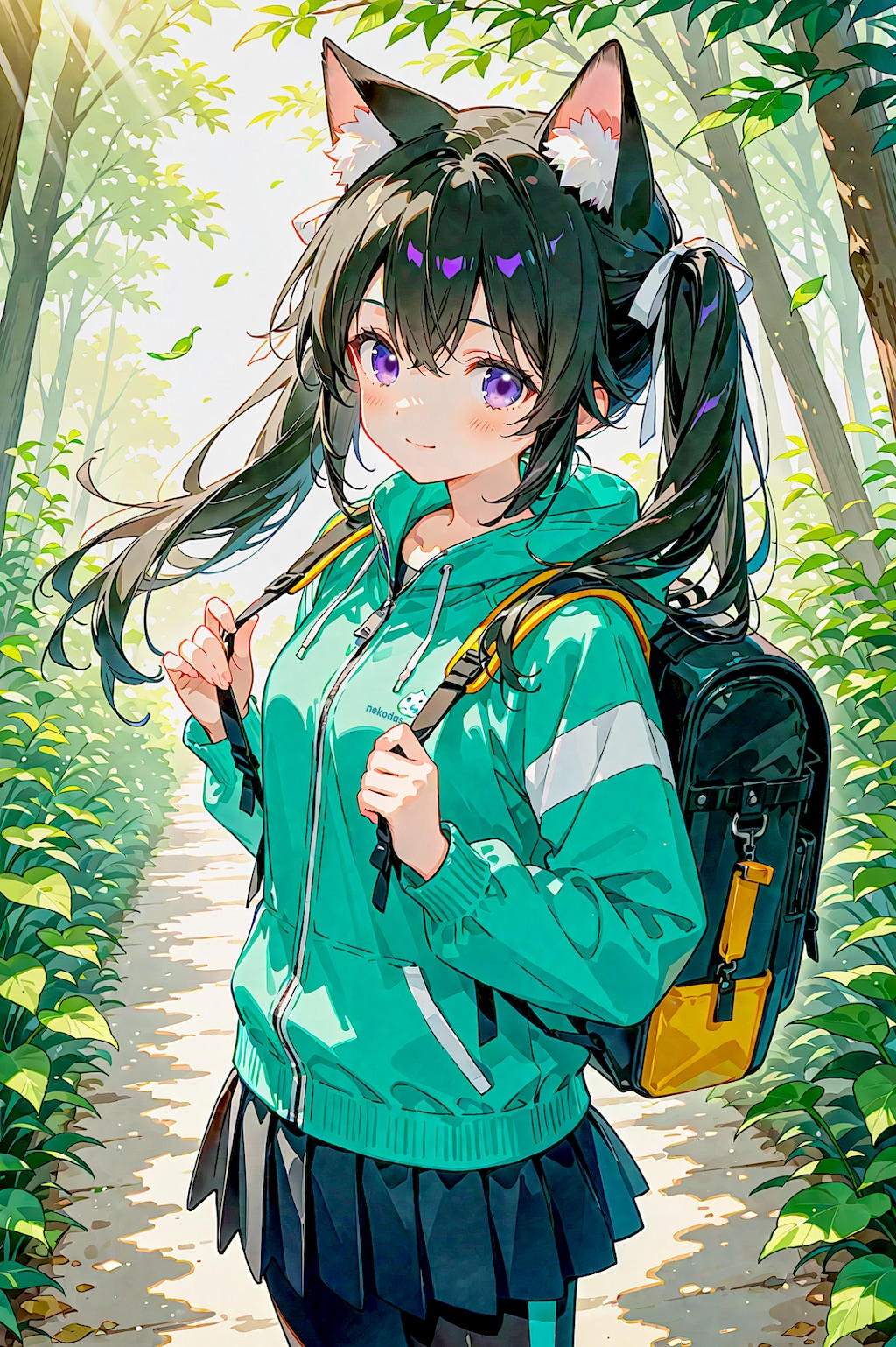 旅する黒猫と春の道の仲間たち