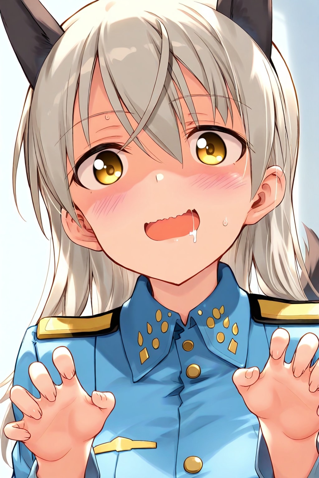 バレンタインのサーニャとチョコを期待のエイラ