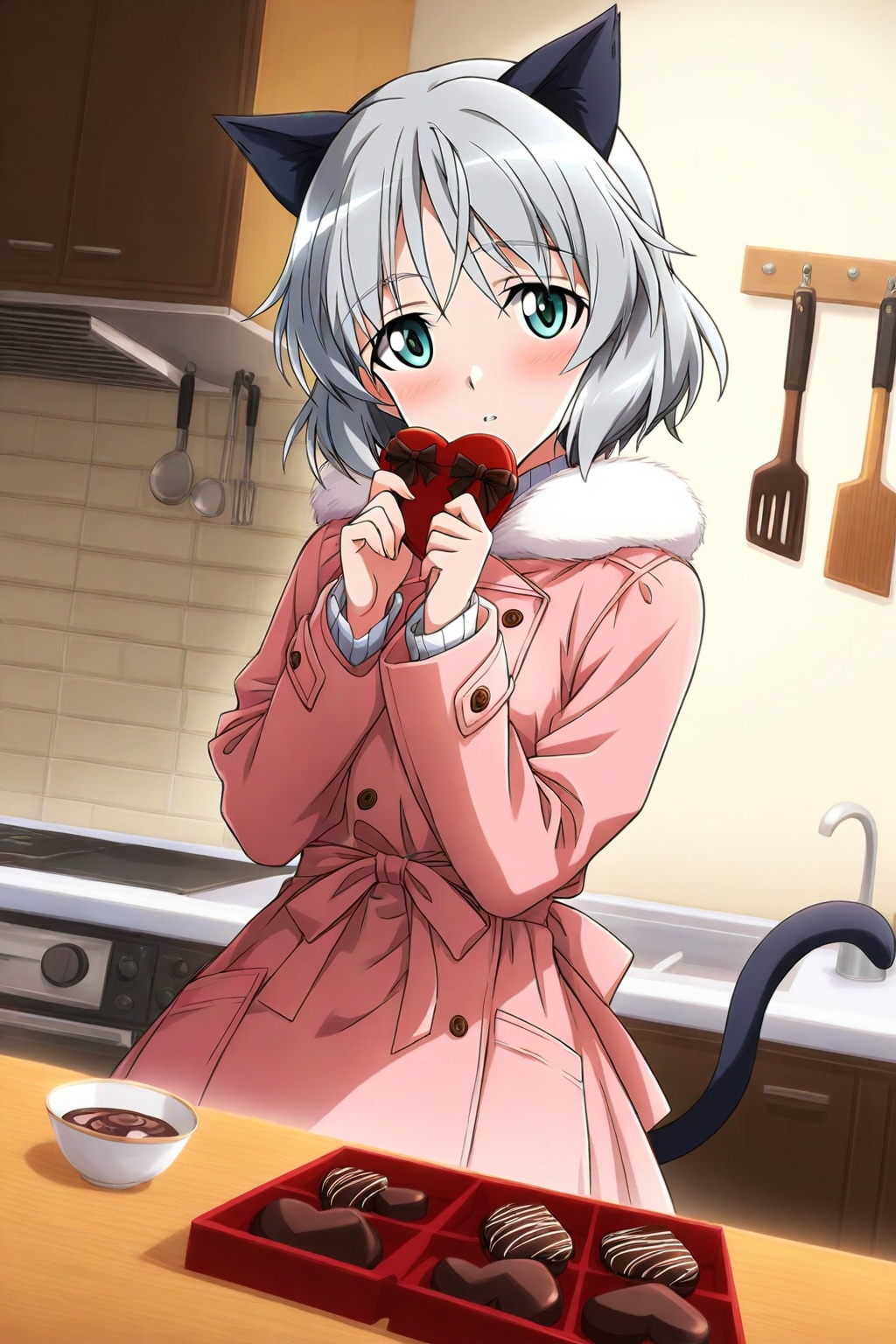 バレンタインのサーニャとチョコを期待のエイラ | の人気AIイラスト・グラビア