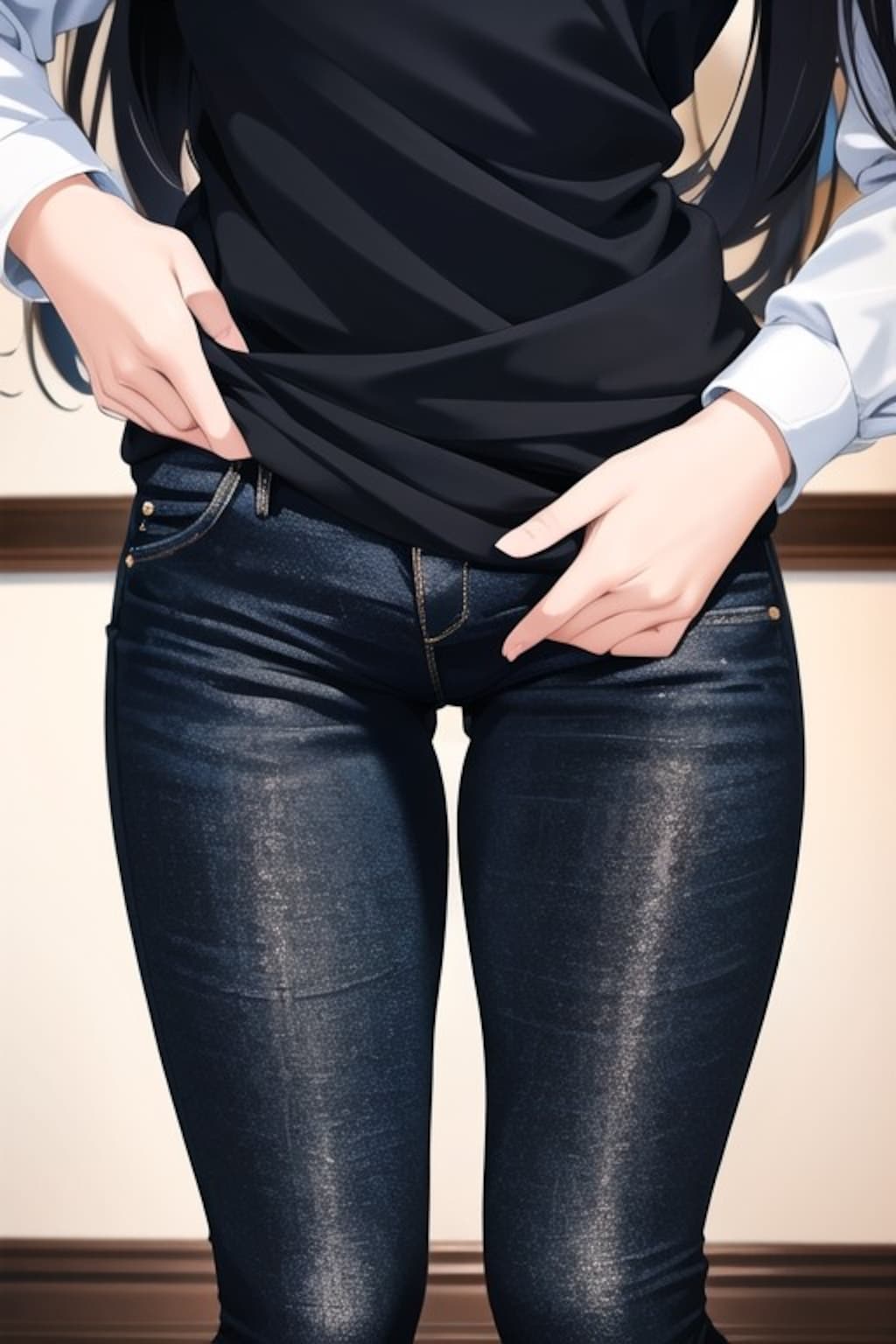 魅力的な顔なしジーンズ娘（貴女はジーンズ👖派？））