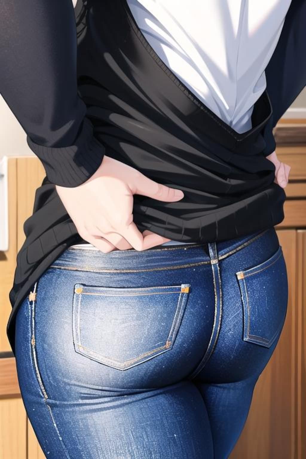 魅力的な顔なしジーンズ娘（貴女はジーンズ👖派？））