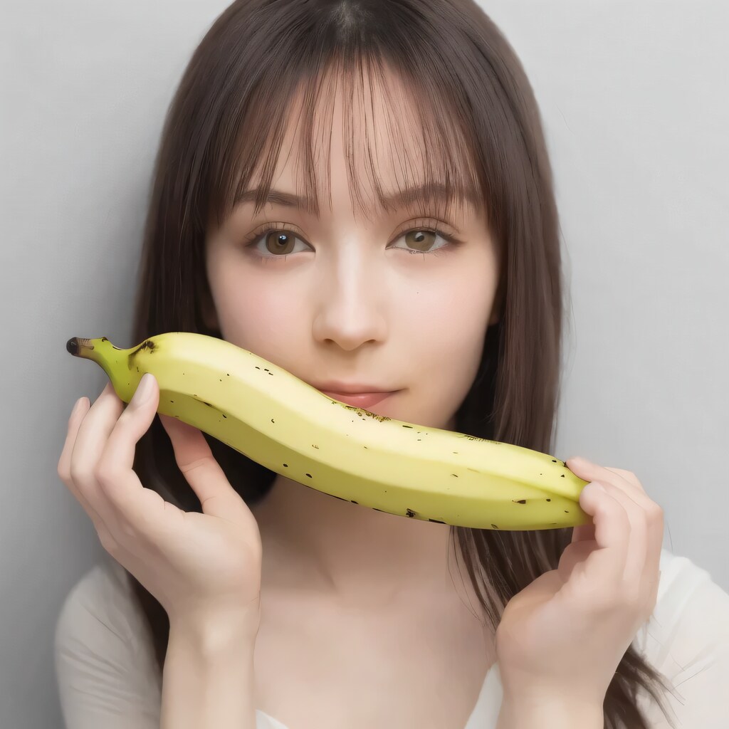 黒髪ロングでバナナの美女２６