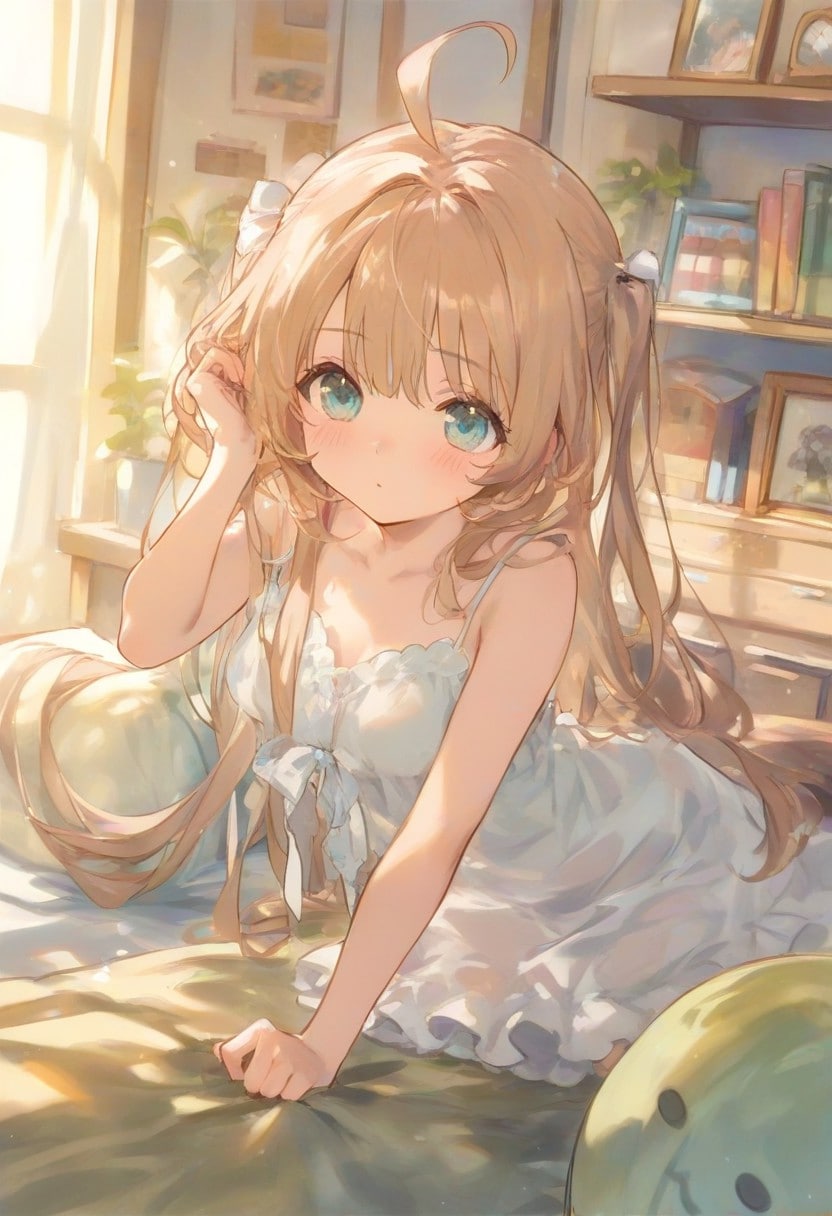 少女の部屋(水彩タッチ)(121) | の人気AIイラスト・グラビア