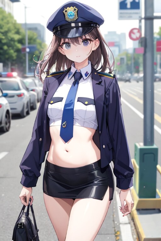 セクシーへそ出しミニスカポリス