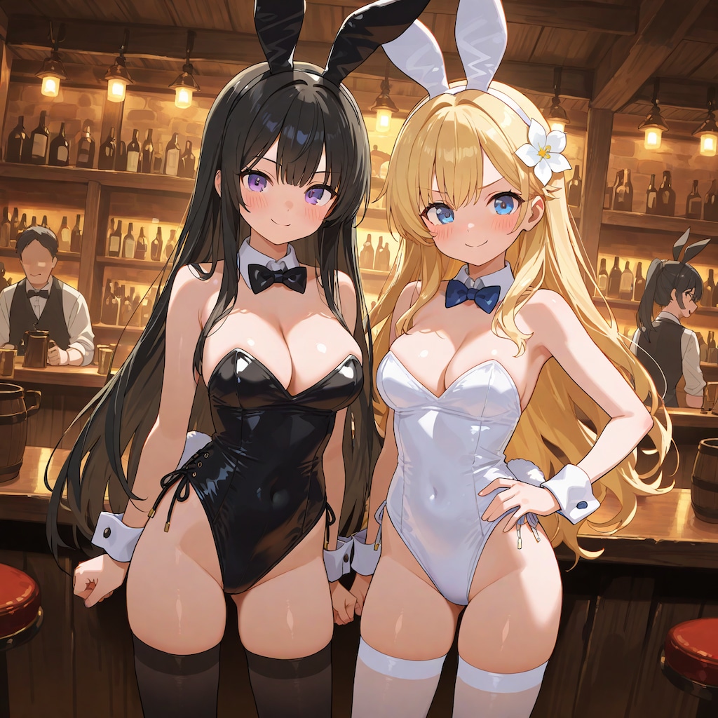 うさブラックとうさホワイト
