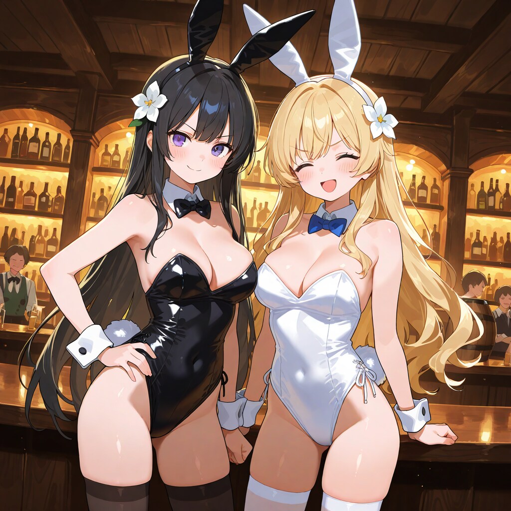 うさブラックとうさホワイト